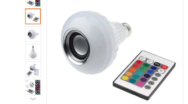 6,47€ ampoule sans fil enceinte Bluetooth multicolore avec télécommande