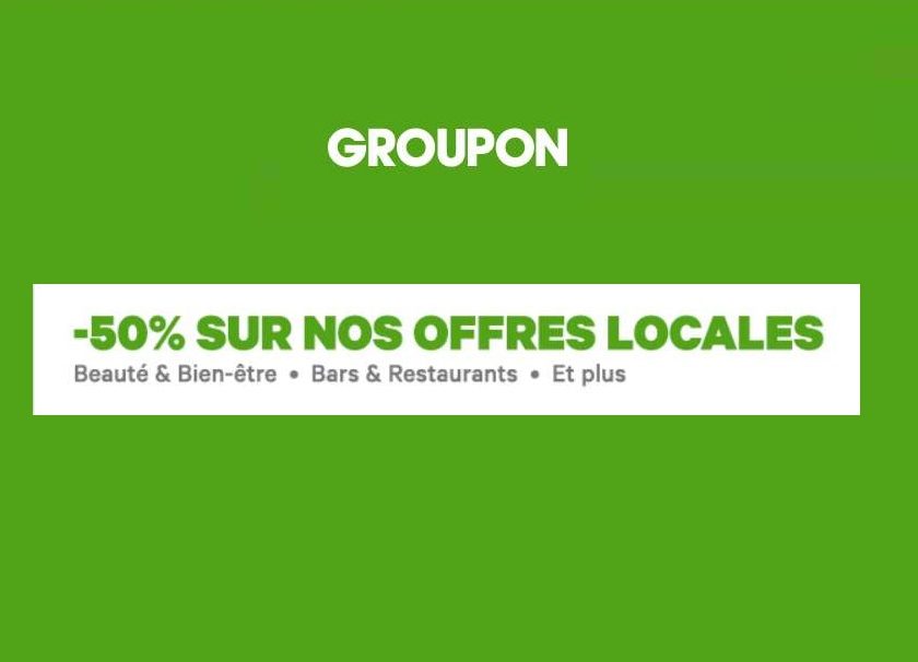Code promo Groupon 50% de remise supplémentaire