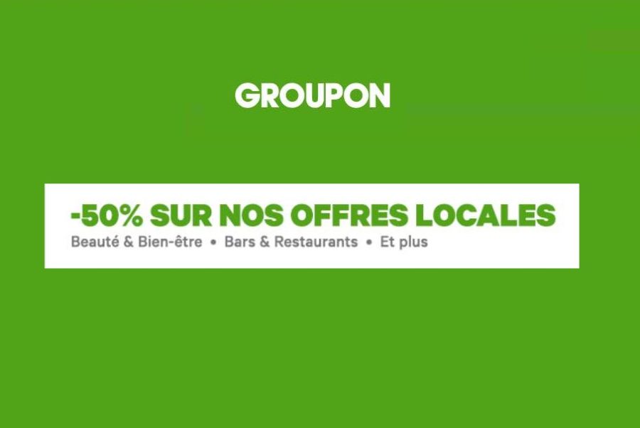 Code promo Groupon : 50% de remise supplémentaire sur les offres locales