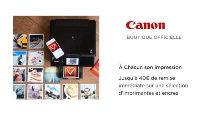 De 10 à 40€ de remise immédiate sur les imprimantes Canon Pixma