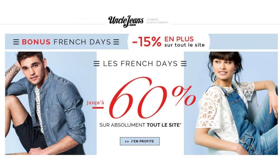 French Days UncleJeans : jusqu’à -60% sur tout + 15% supplémentaire
