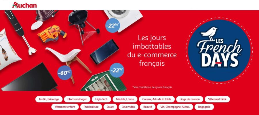 Les French Days Auchan : les jours imbattables jusqu’au 1 mai 🔥 (en ligne)