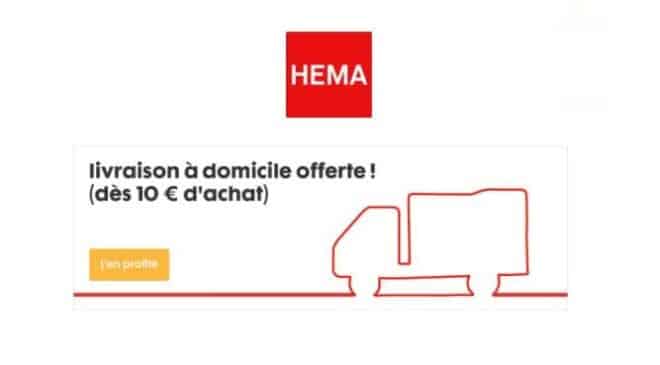Livraison à domicile offerte dès 10 € sur Hema
