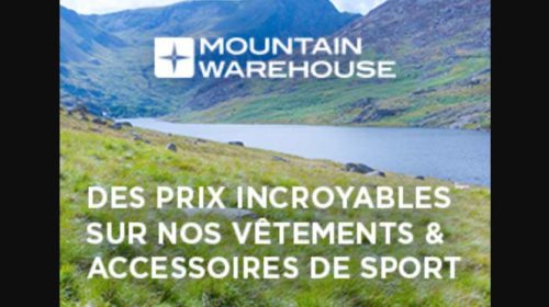 Mountain Warehouse remise sur tout même sur le rayon liquidation