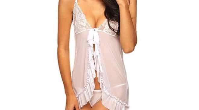 Nuisette transparente Mymotto avec string à 6,49€