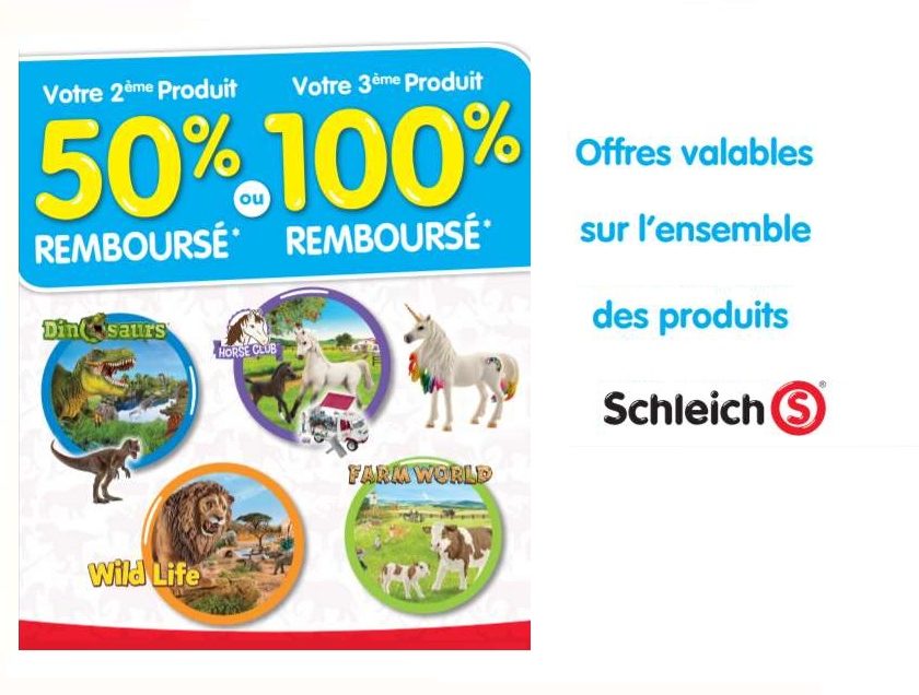 Offre de remboursement Schleich (figurines)