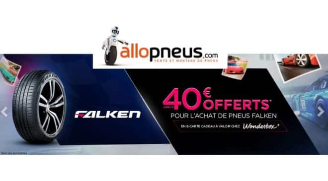 Offre pneus FALKEN carte Wonderbox sur AlloPneus