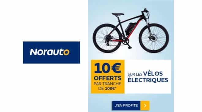 Opération vélos électriques Norauto 10€ offerts tous les 100€