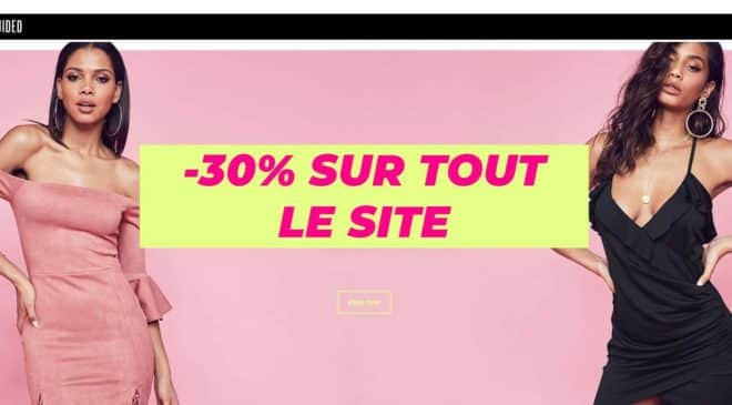 Remise sur tout MissGuided de 30%