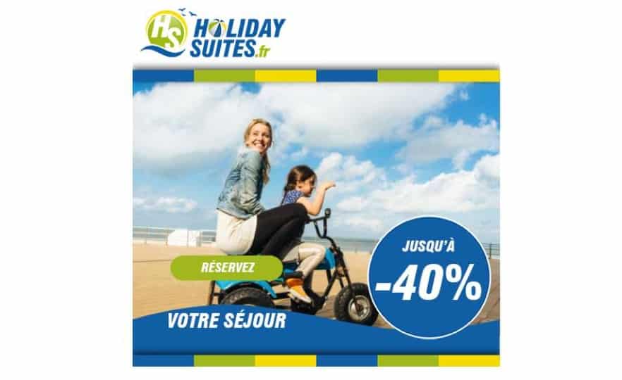 Résidences de vacances Holiday Suites : jusqu’à -40% sur vos séjours (cote nordique française et belges)