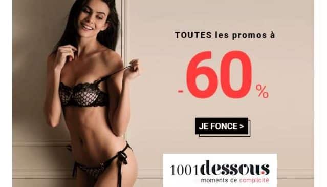 Toute la lingerie en promotion à -60% sur 1001 Dessous