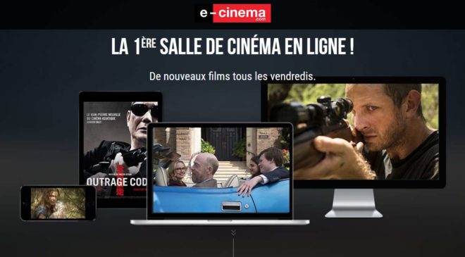 Vente privée E-Cinéma cinéma en ligne moitié prix