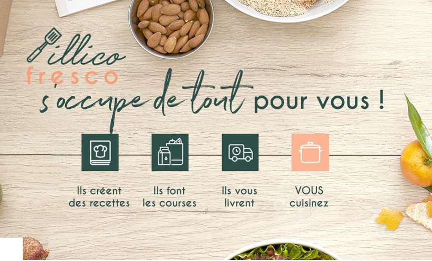 Vente privée paniers recettes Illico Fresco moitié prix : dès 25€ les 3 recettes pour 2 personnes