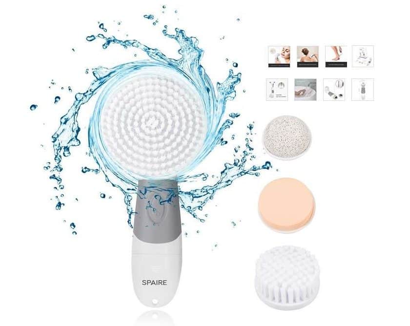 brosse nettoyante 4 en 1 de visage, corps et pieds Spaire