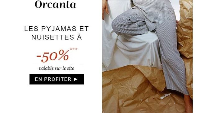 outes les nuisettes et pyjamas à moitié prix sur Orcanta