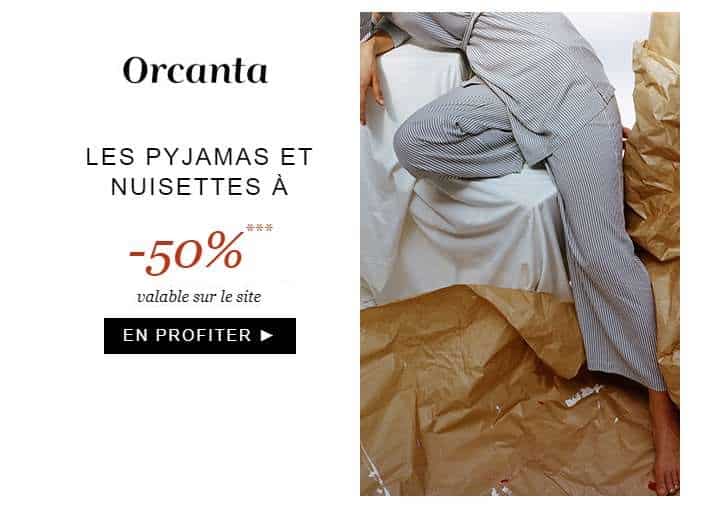 Toutes les nuisettes et pyjamas à moitié prix sur Orcanta + outlet à -50%