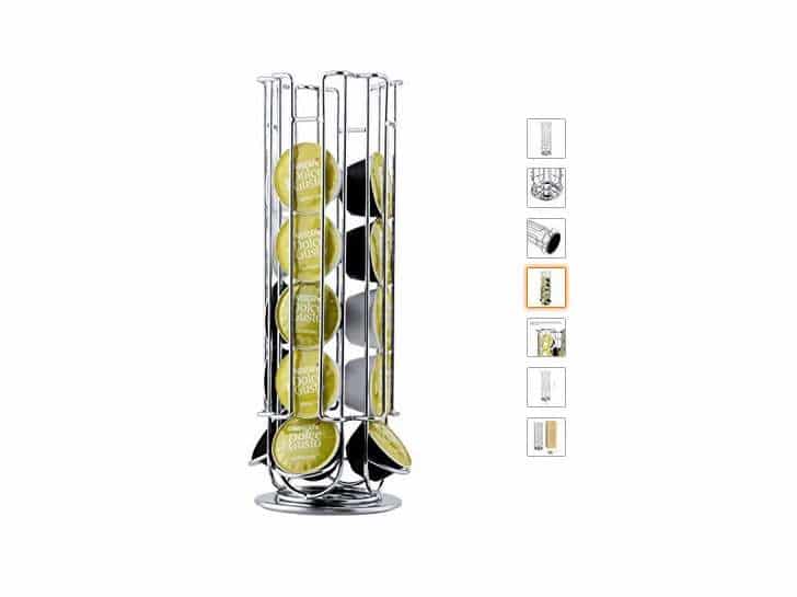 8,39€ le porte dosettes à café Dolce Gusto rotatif chromé Kealive