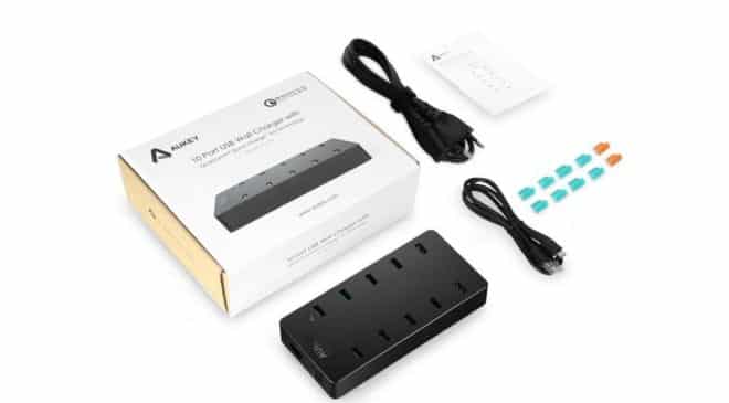 15,99€ le chargeur 10 ports USB Aukey