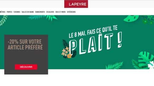 20% de remise sur l’article de votre choix sur Lapeyre