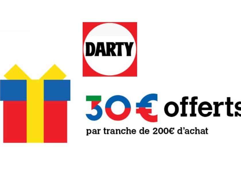 30€ offerts sur Darty par tranche de 200€