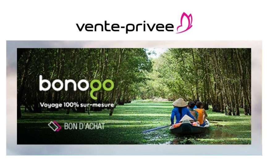 Bon d’achat Bonogo 200€ de remise pour 20€ (voyage sur-mesure)