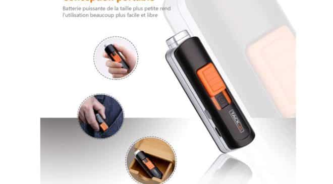 Briquet USB Tacklife Briquet Rechargeable Anti-vent et Anti-éclab