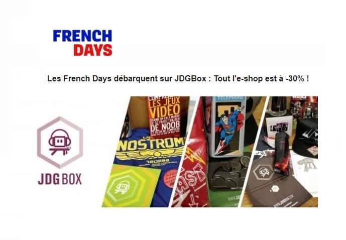 French Days JDGBox : 30% sur toute la boutique Geek (anciennes box, t-shirt, figurines et objets)