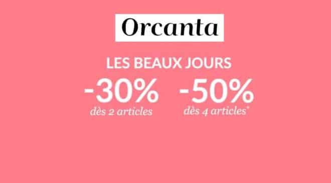 Promotion Orcanta -30% dès 2 articles -50% des 4 articles