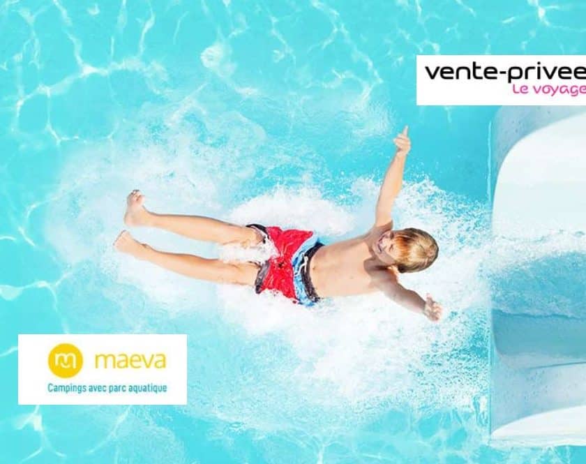 Vente privée camping Maeva avec parc aquatique