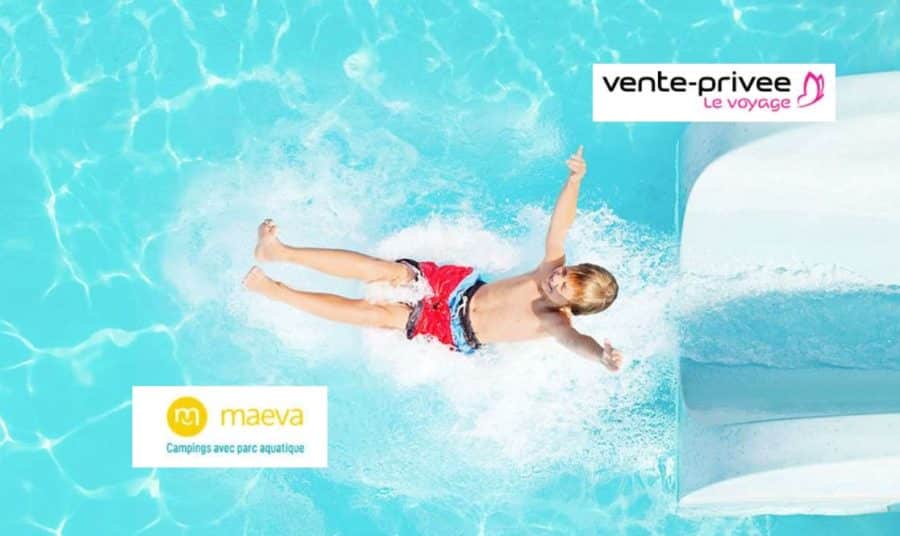 Vente privée camping Maeva avec parc aquatique : jusqu’à -75% (Languedoc, Vendée, Corse, Bretagne…)