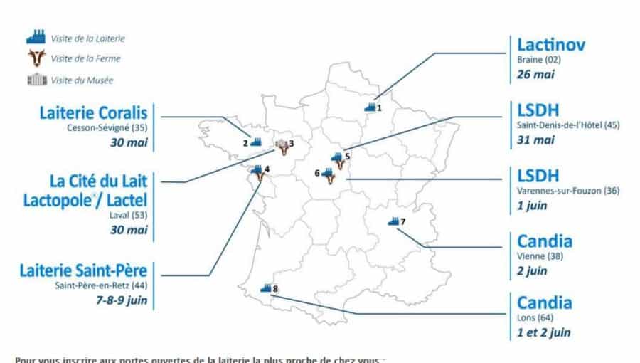 laiteries participantes Journée Mondiale du Lait 2018