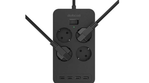 multiprise parafoudre parasurtenseur 4 prises électriques et 4 ports USB Dodocool