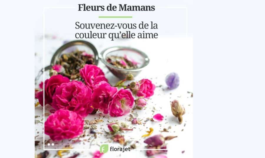 10% de remise sur Florajet (livraison de fleurs) pour la FÊTE DES MÈRES 💐