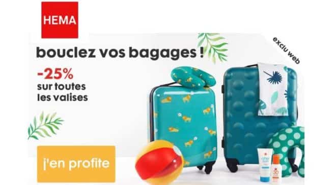 remise sur toutes les valises Hema