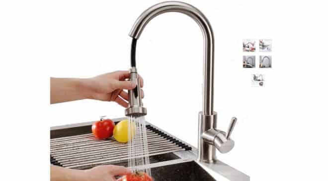 robinet de cuisine avec douchette extractible Homelody