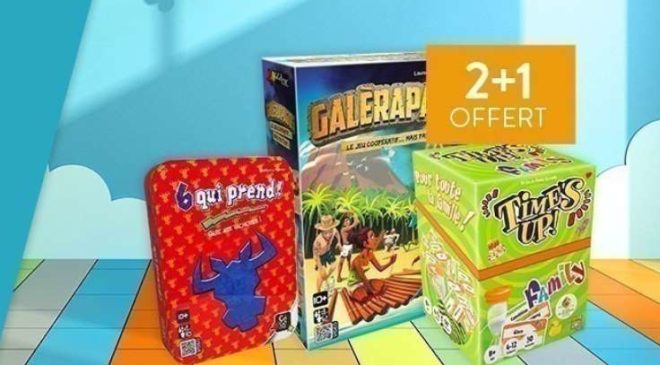 2 jeux de société achetés = le troisième gratuit