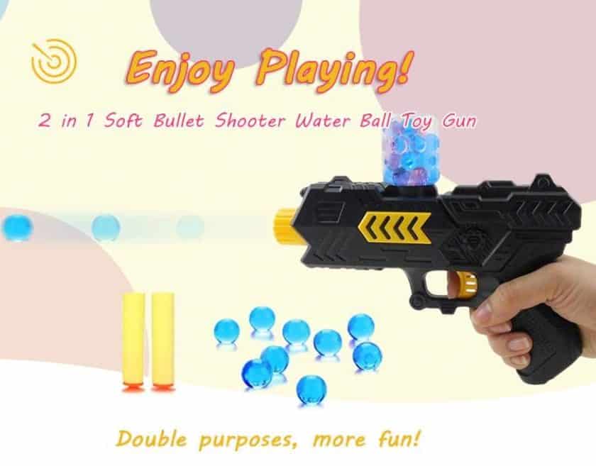 4,78€ le pistolet 2 en 1 fléchettes en mousse et billes d'eau