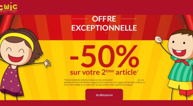 50% de remise sur le second jouet sur Picwic