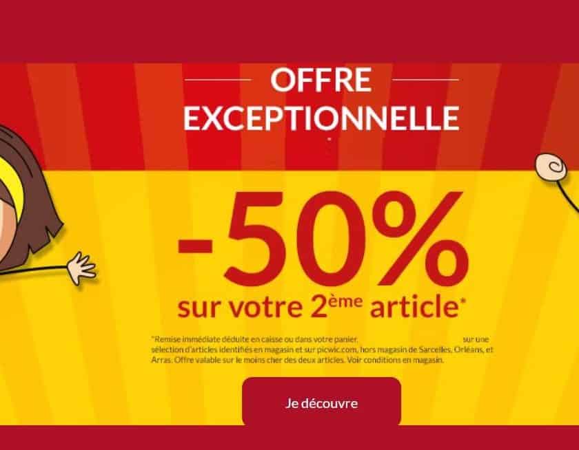 50% de remise sur le second jouet sur Picwic