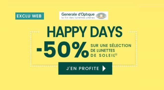 50% sur plus de 300 paires de lunettes de soleil sur Générale d’Optique