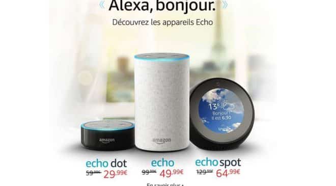 Alexa Amazon moitié prix pour le lancement en France