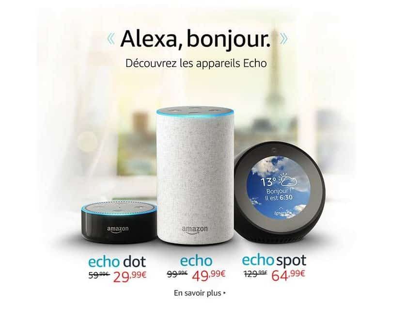 Alexa Amazon moitié prix pour le lancement en France