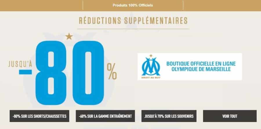 Fin de saison Olympique Marseille : jusqu’à -80% sur la boutique OM (tenues, accessoires, vêtements…)