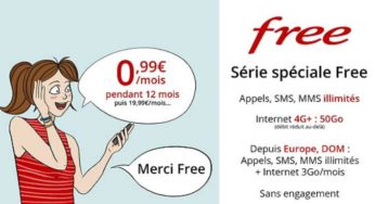 Forfait Série Spéciale Free : 0,99€ par mois les 50Go et tout illimités – PROLONGATION