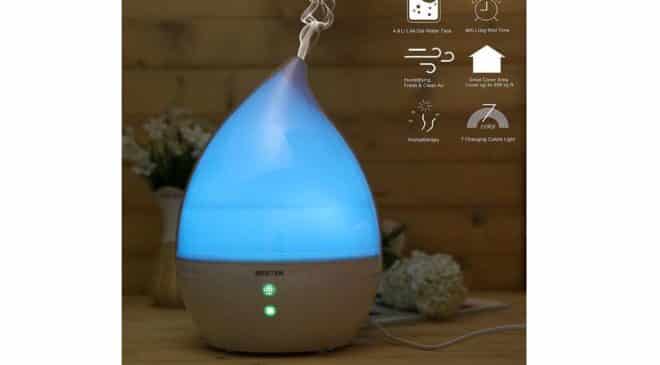 Humidificateur - diffuseur d’huile essentielle et aromatique BESTEK lumineux