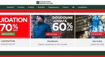 Mountain Warehouse : 20% de remise sur tout même sur le rayon liquidation (jusqu’à -70%)