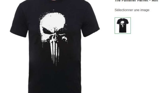 T-shirt officiel The Punisher Marvel homme - livraison gratuite