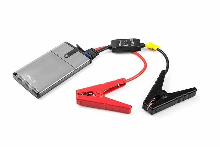 booster de batterie 12V BESTEK 2 ports USB et pinces crocodiles
