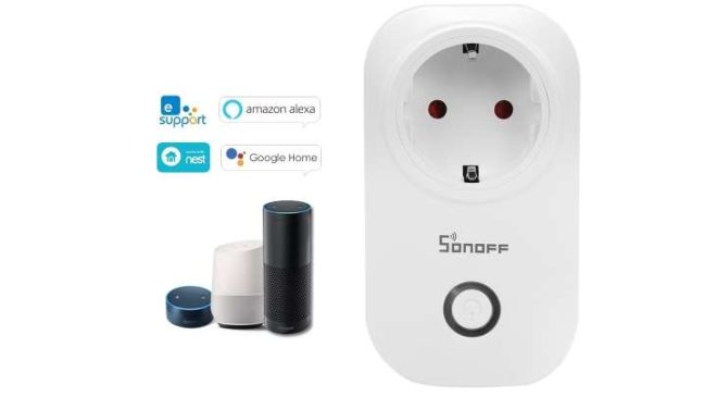 prise connectée Sonoff S20 compatible Amazon Alexa, Google Home