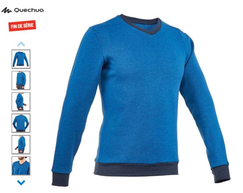 pull de randonnée Quechua Adulte bleu NH150